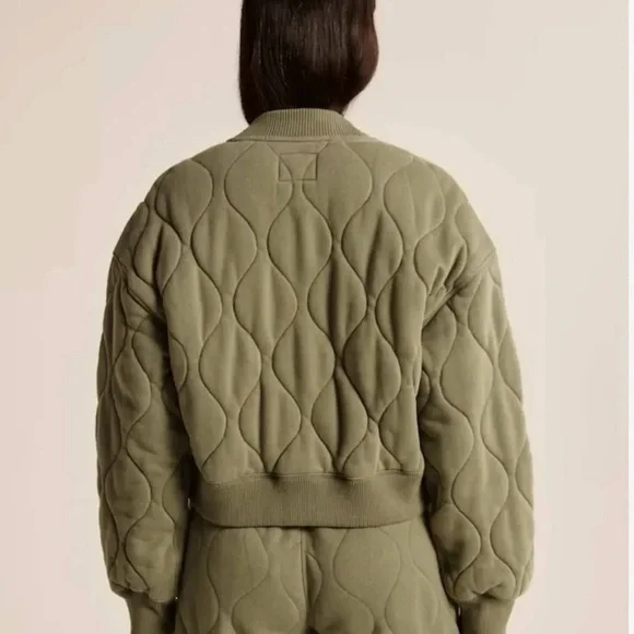 Abercrombie & Fitch Olive Bomber Jacket - Picture 3 of 9